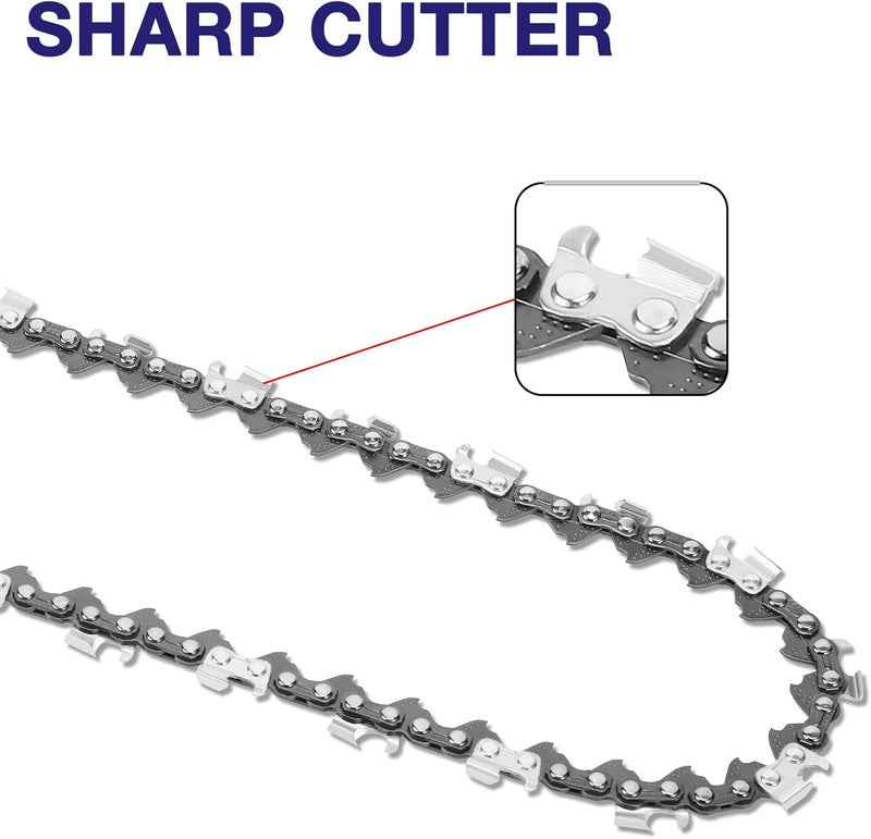 FUNKYWOO 4 Pack 20 Inch Chainsaw Chain .325" Pitch .058'' Gauge 76 Drive Links Fits Blue Max 53543, 8901, 8902 and more - Image 4